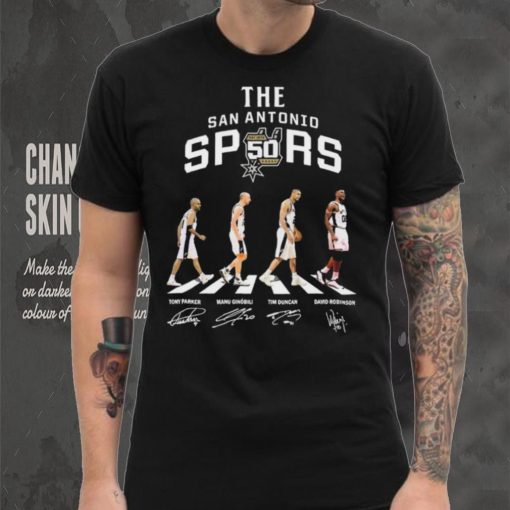 The San Antonio Spurs 50th Season Abbey Road Signatures Shirt