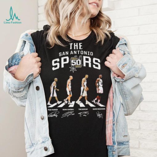 The San Antonio Spurs 50th Season Abbey Road Signatures Shirt