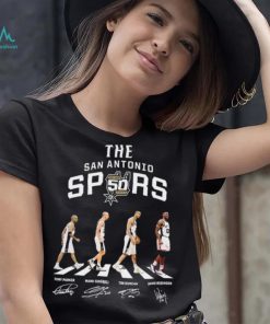 The San Antonio Spurs 50th Season Abbey Road Signatures Shirt