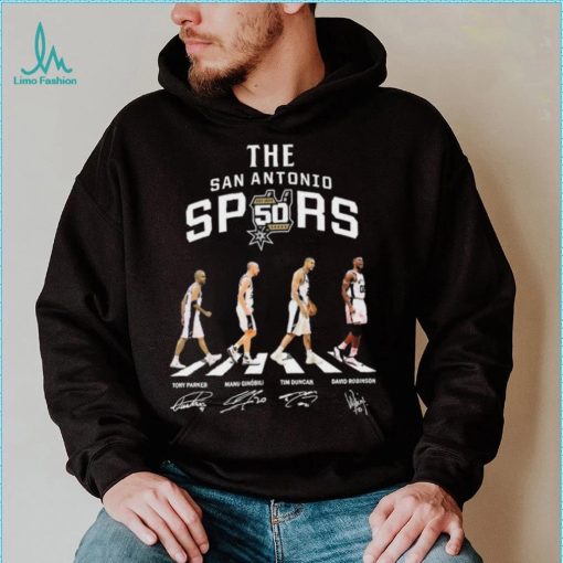 The San Antonio Spurs 50th Season Abbey Road Signatures Shirt