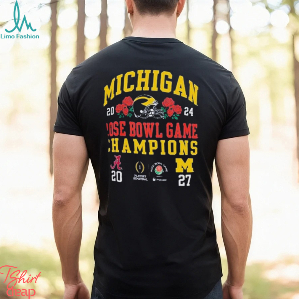 The University of Michigan Rose Bowl Game Champions 2024 Finals Score Shirt The University of Michigan Rose Bowl Game Champions 2024 Finals Score Shirt