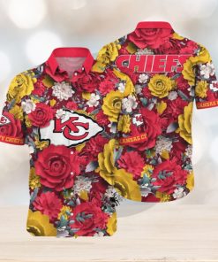 [The best selling] Kansas City Chiefs NFL Flower Custom Summer Football Best Combo Full Printing Hawaiian Shirt