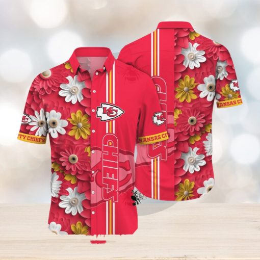 [The best selling] Kansas City Chiefs NFL Flower Summer Football Best Combo 3D Hawaiian Shirt