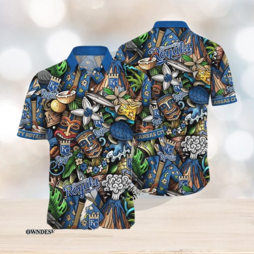 [The best selling] Kansas City Royals MLB Flower Custom Summer Football Amazing Outfit Hawaiian Shirt