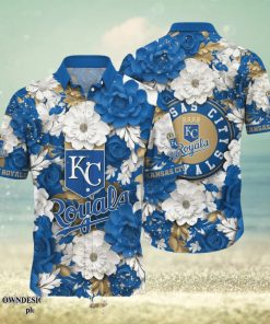 [The best selling] Kansas City Royals MLB Flower Custom Summer Football High Fashion Hawaiian Shirt