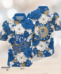 [The best selling] Kansas City Royals MLB Flower Custom Summer Football High Fashion Hawaiian Shirt