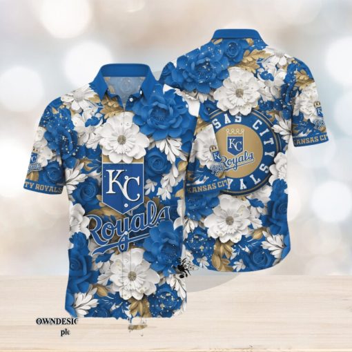 [The best selling] Kansas City Royals MLB Flower Custom Summer Football High Fashion Hawaiian Shirt