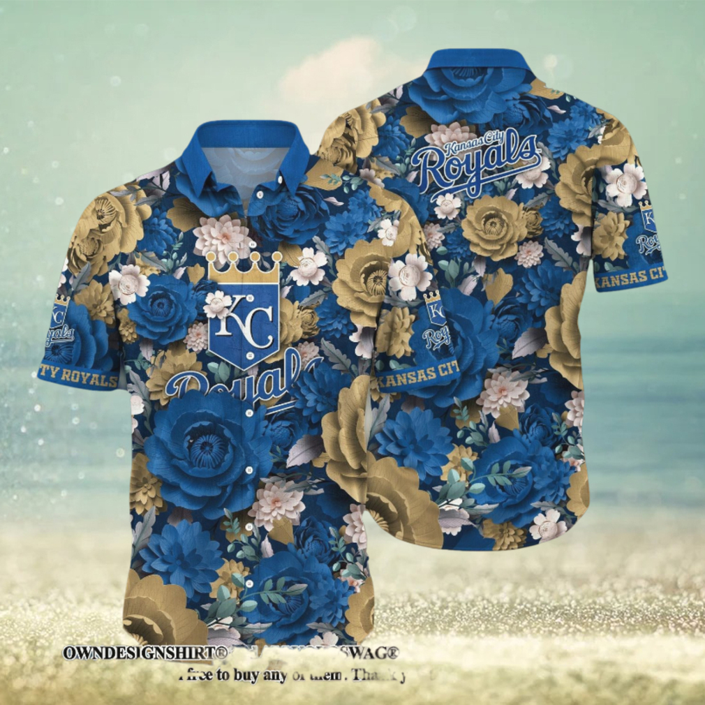 [The best selling] Kansas City Royals MLB Flower Custom Summer Football Street Style Hawaiian Shirt