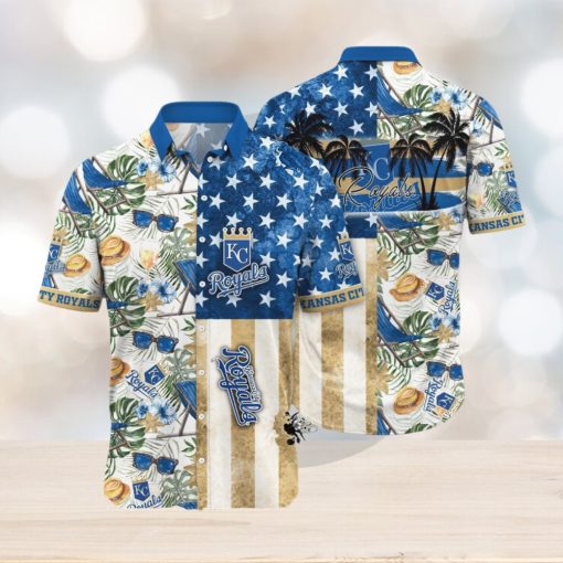 [The best selling] Kansas City Royals MLB Flower Summer Football 3D All Over Print Hawaiian Shirt