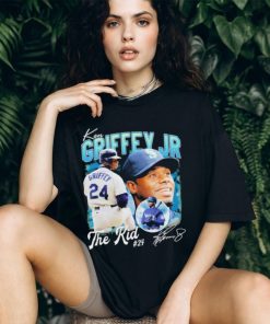 The kid baseball vintage signature perfect gift for baseball lovers ken griffey jr shirt