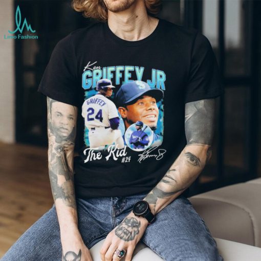 The kid baseball vintage signature perfect gift for baseball lovers ken griffey jr shirt