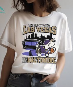 The road to Las Vegas goes thru Baltimore Ravens shirt, hoodie, sweater, long sleeve and tank top The road to Las Vegas goes thru Baltimore Ravens shirt