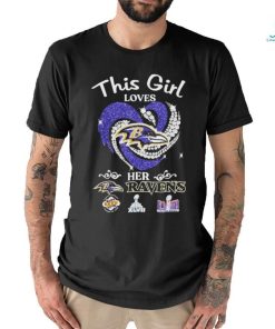 This Girl Loves Her Baltimore Ravens Super Bowl 2023 2024 Signatures Shirt