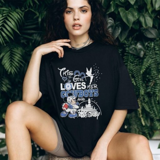 This Girl Loves Her Cowboys And Disney Mickey T shirt For Fans