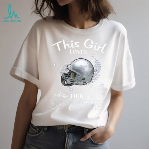 This Girl Loves Her Dallas Cowboys Navy T Shirt