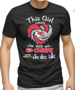 This Girl Loves Her Kansas City Chiefs Super Bowl 2023 2024 Signatures Shirt