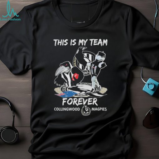 This Is My Team Forever Collingwood Magpies Mascot Tee Shirt
