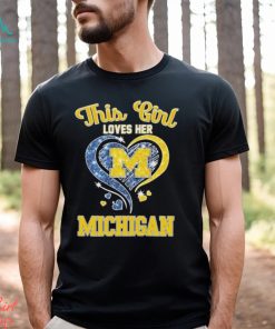 This girl loves her michigan wolverines hearts 2024 shirt