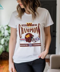 Three Time Super Bowl Champions Washington Commanders T Shirt