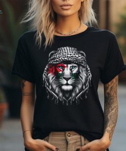 Time of Palestine Lion Keffiyeh T Shirt