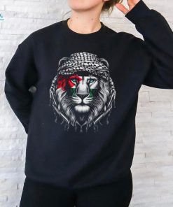 Time of Palestine Lion Keffiyeh T Shirt