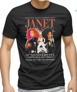 Together Again Summer Tour Janet Jackson 50th Anniversary 1974 – 2024 Thank You For The Memories Shirt