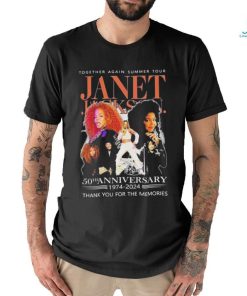 Together Again Summer Tour Janet Jackson 50th Anniversary 1974 – 2024 Thank You For The Memories Shirt