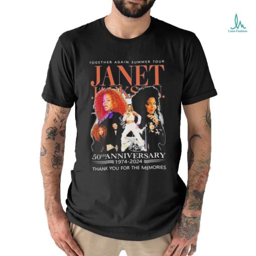 Together Again Summer Tour Janet Jackson 50th Anniversary 1974 – 2024 Thank You For The Memories Shirt