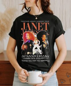 Together Again Summer Tour Janet Jackson 50th Anniversary 1974 – 2024 Thank You For The Memories Shirt