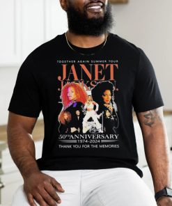Together Again Summer Tour Janet Jackson 50th Anniversary 1974 – 2024 Thank You For The Memories Shirt