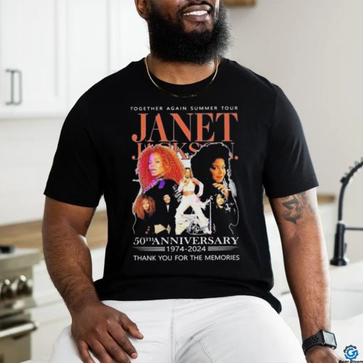Together Again Summer Tour Janet Jackson 50th Anniversary 1974 – 2024 Thank You For The Memories Shirt