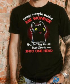 Toothless some people make me wonder how do they fit all that stupid into one head cartoon shirt