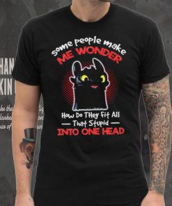 Toothless some people make me wonder how do they fit all that stupid into one head cartoon shirt