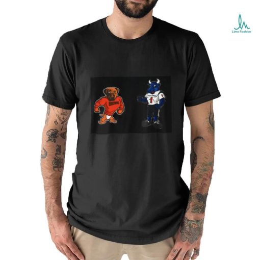 Top Cleveland Browns VS Houston Texans NFL 2024 mascot cartoon football shirt