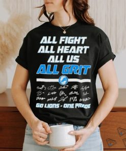 Top Detroit Lions All Fight All Heart All Us All Grit Go Lions – One Pride Signatures T shirt