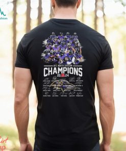 Top baltimore Ravens all team afc north division champions signatures 2024 shirt