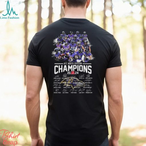 Top baltimore Ravens all team afc north division champions signatures 2024 shirt