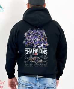 Top baltimore Ravens all team afc north division champions signatures 2024 shirt