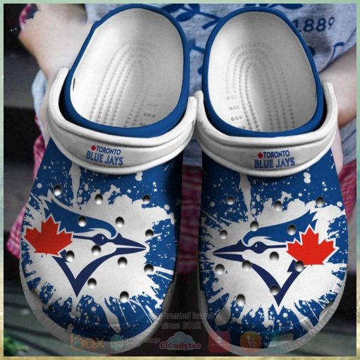 Toronto Blue Jays Blue White Mlb Crocs Clog Shoes