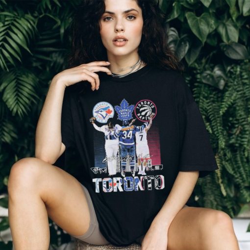 Toronto Blue Jays Toronto Maple Leafs Toronto Raptors Signature Toronto T shirt For Fans
