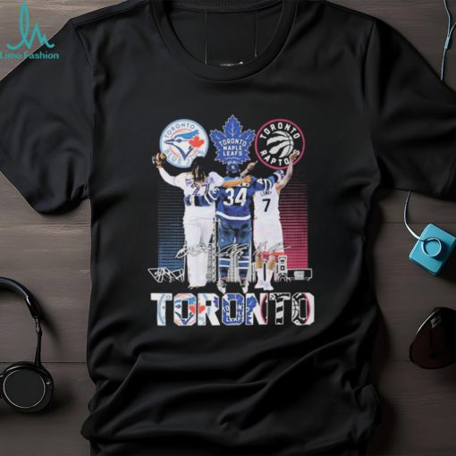 Toronto Blue Jays Toronto Maple Leafs Toronto Raptors Signature Toronto T shirt For Fans