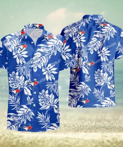 Toronto Blue Jays Tropical Flower Short Sleeve Hawaiian Shirt And Short