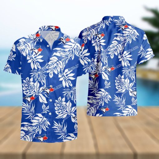 Toronto Blue Jays Tropical Flower Short Sleeve Hawaiian Shirt And Short