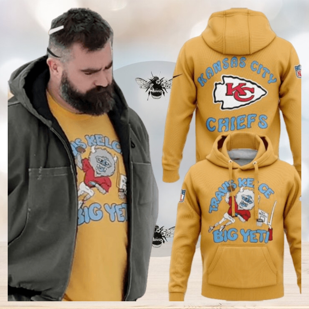 Travis Kelce Big Yeti Kansas City Chiefs Hoodie Travis Kelce Big Yeti Kansas City Chiefs Hoodie