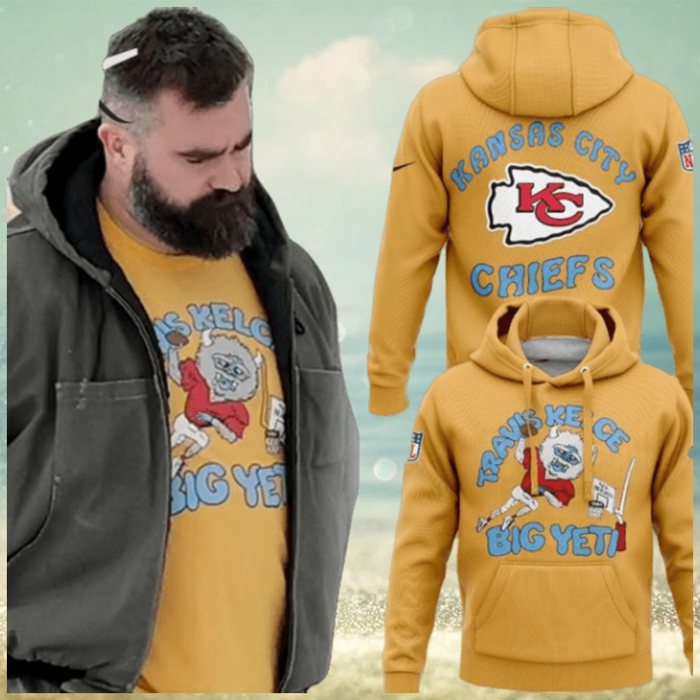 Travis Kelce Big Yeti Kansas City Chiefs Hoodie Travis Kelce Big Yeti Kansas City Chiefs Hoodie