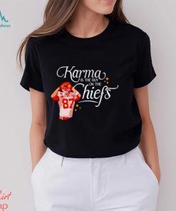 Travis Kelce Karma is the guy on the Chiefs shirt