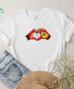 Travis Kelce gloves heart T. S. 87 funny shirt