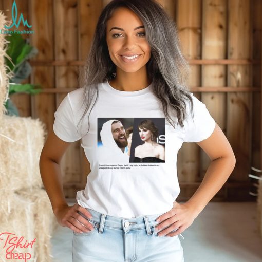 Travis Kelce supports Swift’s big night at Golden Globes in an unexpected way during Chiefs game shirt