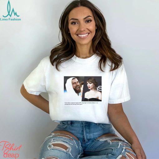 Travis Kelce supports Swift’s big night at Golden Globes in an unexpected way during Chiefs game shirt