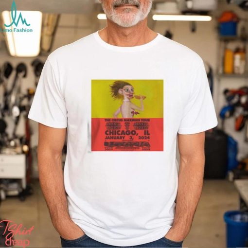 Travis Scott The Circus Maximus Tour In Chicago IL On January 3 2024 At United Center Utopia 2024 Poster Unisex T Shirt